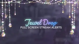 Rainbow Jewel Drop Stream Alerts &ndash;  Animated Vtuber Alerts | OBS Twitch Stream Notification