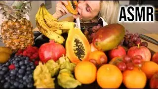 ASMR Exotic Fruits MUKBANG  🍎🍐Crunchy juicy Eating Sounds   🍊🍋🍓No Talking