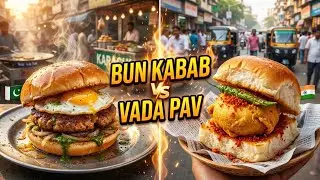 🔥 Bun Kabab vs Vada Pav | Karachi vs Mumbai Street Food War 🔥 One Love, Two Flavours&rdquo;