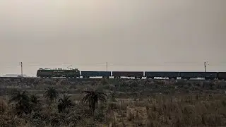 Tatanagar bound Swarna Rekha Express parallel with TATA Industry bound Frieght on Kharkai Bridge