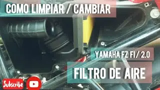 cómo limpiar / cambiar filtro de aire moto Yamaha fz #yamaha #moto #fz