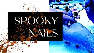 REDRUM NAILS ON A SALON CLIENT | HALLOWEEN NAIL ART | WATCH ME WORK