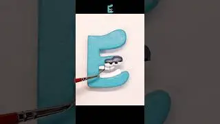 Создание буквы E из Alphabet Lore с хитрой улыбкой 🔤