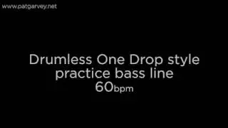 Drumless Reggae One Drop Style Bass Line: 60bpm