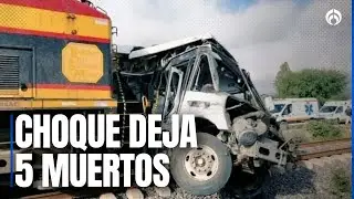 ¡Otro accidente de tren! Autobús choca con tren en Guanajuato: hay varios lesionados