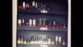 DIY NAIL POLISH RACK FOR $2.00 WITH ONLY 2 FOAM BOARDS FROM DOLLAR STORE!