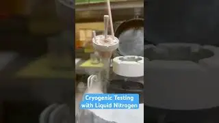 Cryogenic testing with liquid nitrogen on RF Feedthrough! #cryogenic #liquidnitrogen #testing
