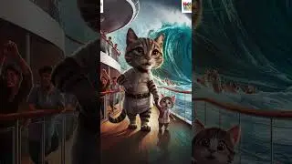 Cat's first time on a cruise ship #shorts #cats #cute #facts #catlover #aiart