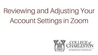 Reviewing and Adjusting Your Account Settings in Zoom