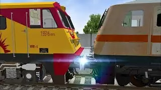 TEJAS EXPRESS LOCO FAILED RESCUE BY TKD WAP-7 II INDIAN TRAIN SIMULATOR II