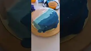 Beach and Ocean Inspired Cake with Frosting Waves and Chocolate Shells
