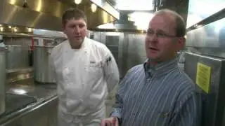 Working in the Galley for TV program