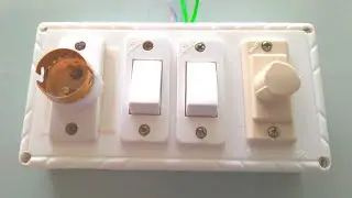 2 Switch, 1 Bulb Holder, 1 Fan Regulator Wiring Connection || बिजली बोर्ड वायरिंग