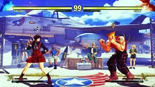 Sakura vs Classic Guile (Hardest) Street Fighter V.