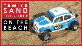 Tamiya Sand Scorcher in action - on sand, mud and dirt