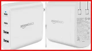 Amazon Basics 100W Four-Port GaN Wall Charger with 2 USB-C Ports