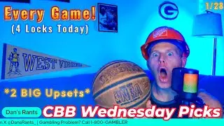 College Basketball Picks (EVERY GAME) - Wednesday, January 28th | 4 LOCKS!