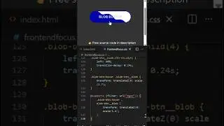 HTML CSS Blob Button Animation | Interactive Hover Effect