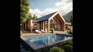 Wooden houses in modern Irish style