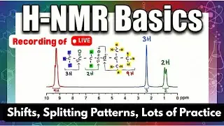Proton NMR for Beginners: Splitting Patterns Chemical Shifts, Step-by-Step Practice [LIVE]