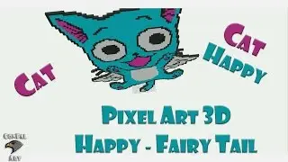 Pixel Art 3D - Happy - Fairy Tail