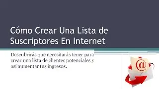 Como Crear una Lista de Suscriptores