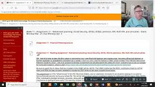 GERO 200 sp2023   Week 11   Financial Planning