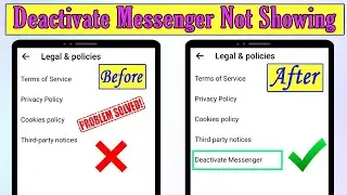 Deactivate Option Not Showing on Messenger 💯Fixed ✅ No option to deactivate Messenger  ⓕ🆔🔥@AppFixi