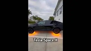 Tesla Space X Tesla Model X Taking Off 🚀 | Tesla будто взлетает Falcon wing Doors