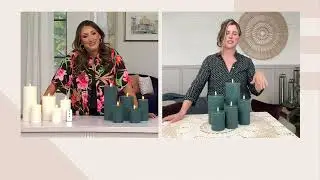 Home Reflections Set of 5 Flameless Coastal Pillars on QVC
