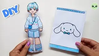 Turning Sanrio Characters into Boys! 🎀✨ DIY Paper Doll Dress Up