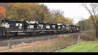 8-Engine Train through Louisville, OH on the Fort Wayne Line.  2020-10-21