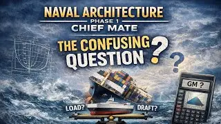 Naval Architecture Q3 Solved: Box Shaped Vessel Trim Calculation. Chief Mate Phase 1. Oct 2024 AM Q3