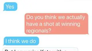 Kenzie and Jacquie text - S6 night before regionals! | The next step characters text ep3