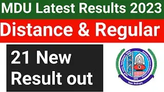 Mdu Distance Latest Result 2023 | mdu regular latest result | mdu distance online courses result