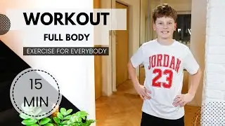 15 Minute Full Workout for Kids & Families + Cooldown | No Equipment!