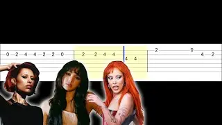 Lisa ft Doja Cat-Raye - BORN AGAIN (Easy Guitar Tabs Tutorial)