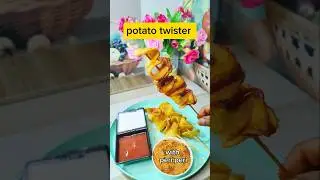 homemade potato twister/easy spiral potato recipe #shorts