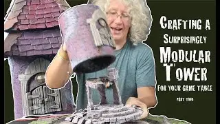 Crafting Wizard Tower Ruins terrain piece for your tabletop dnd & RPG games (part 2)