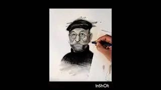 Horst Lichter von Bares f&uuml;r Rares Portrait Zeichnung mit Bleistift und Kohle