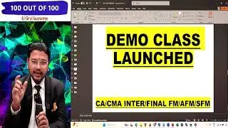 CMA Inter & Final Free Demo Lectures Launched by CA Aaditya Jain Sir | Best FM AFM SFM Class