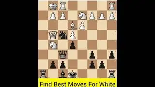 Chess Puzzle-374. Find Best Moves For White #chess #siciliandefense #chessgame #checkmate #puzzle