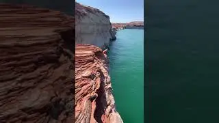 Erik Cliff jumping at Lake Powell
