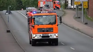 [Großbrand und BMA zeitgleich] Einsatzfahrten freiwillige Feuerwehr und Rettungsdienst Münster