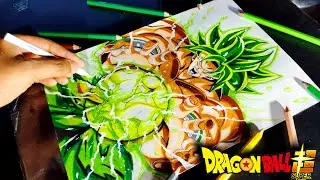 Drawing broly - legendary super saiyan / dragon ball