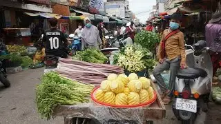 Morning Daily Life Style at Phsa Kilometers 7 - Morning Street Food Scene @Kilometers 7 Market