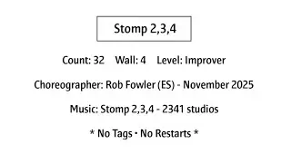 Stomp 2,3,4 linedance
