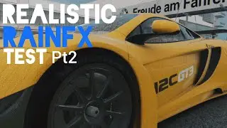 Realistic Rain FX mod test pt 2 CSP 0.1.75 at N&uuml;rburgring Grand Prix Circuit in Assetto Corsa [4K]