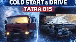 T815 Cold start a Jízda cestou necestou #tatra #pov 