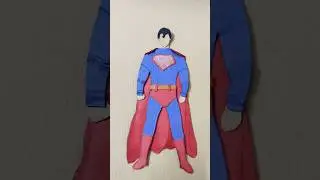 Super Heroe -1/superman/paper Super hero #diy#tutorial#shorts#artandcraft#papercrafts#superman